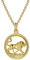 trendor Sternzeichen Löwe Gold 333 Anhänger Ø 16 mm + Halskette Tierkreiszeichen, eleganter Halsschmuck aus Echtgold für Damen, 75940-08