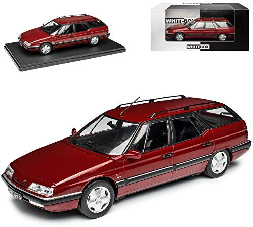 Citroen XM Break Kombi Rot Metallic 1989-2000 1/24 Whitebox Modell Auto mit individiuellem Wunschkennzeichen