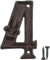 Vandicka Numéro de Maison en Métal 4, Numéro de Porte, Numéro D'adresse, Numéro de Boîte aux Lettres - Style Vintage, Rustique Marron Vieilli Finition avec Fleur de Lis Gaufrée, Hauteur 111 mm