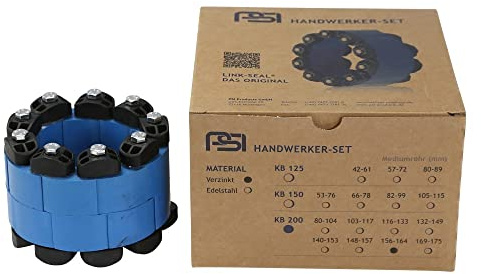 PSI LINK-SEAL® Ringraumdichtung Kernbohrung 200 mm, Mediumrohr 156-164 mm, Ausführung BC - verzinkt
