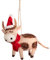 Sass & Belle Festliche Kuhfilz-Dekoration - Weihnachtsdekoration - Christbaumschmuck - 12 x 4 x 13 cm - 60% Wolle, 20% Polyester, 20% Schaumstoff - Weihnachtsthema