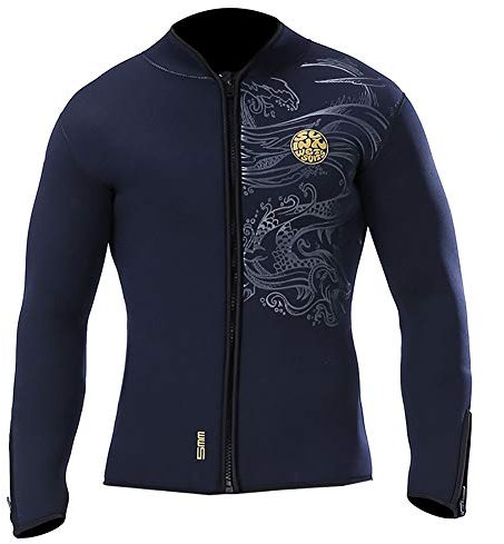 WYYHAA XXL,Herren Damen Tauchanzug Jacken, Fleece-Futter 5MM Neopren Winter Warm Tauchanzug für Tauchen Schnorcheln Bootfahren Surfen