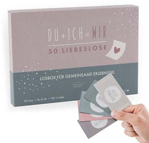 einstückchenliebe Die Losbox für Paare | 50 Dinge die jedes Paar einmal tun sollte. Das Liebesspiel zum nochmal verlieben | das Geschenk zum Jahrestag oder Hochzeitstag