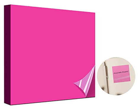 Transparent Sticky Notes, Pack of 50, Waterproof Sticky Notes, Creative Sticky Notes, Transparent Sticky Notes, 50 Sheets, 75 x 75 mm, Self-Adhesive Sticky Notes for Office and Students (Rose)