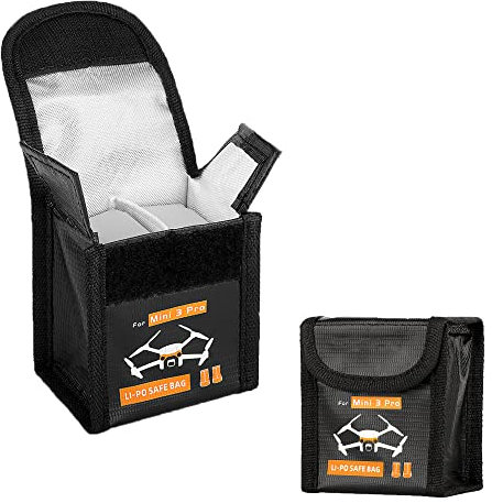 Fututech Sac de Rangement de Batterie Lipo pour DJI Mini3 Mini 3 Pro Housse Etui de Protection Boîte de Stockage de Batterie Antidéflagrant Anti-Humidité Anti-Poussière Accessoires Drones (2)