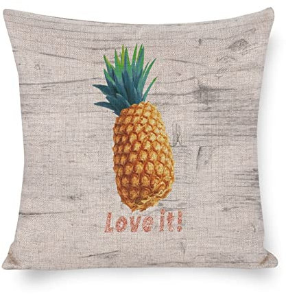 Ananas-Kissenbezug, Vintage-Retro-Design, elegant, für Couch-Kissen, Zeitung, Hintergrund, quadratisch, Baumwolle, Leinen, Kissenbezüge für Heimdekoration, Auto, 45,7 x 45,7 cm
