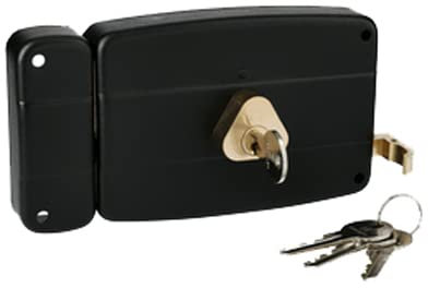 Serrure monopoint en applique ERCY 5 goupilles 5G horizontal tirage gauche cylindre de 45mm - HERACLES - C5-501212-2