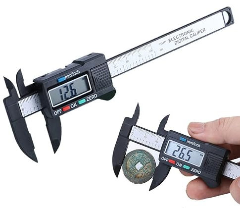 Ziyan Digitaler Messschieber Schieblehre Messlehre 0-150mm LCD Display Messen Digital für Außen, Innen, Tiefen und Schrittmessung