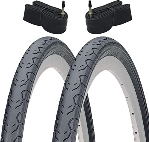 Pack 2 Cubiertas 700x35 Negras + 2 Cámaras de Aire FV (Válvula Presta-Fina)