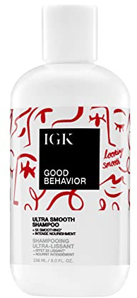 IGK Good Behavior Ultra Smooth Shampoo, Frizz Control, spendet Feuchtigkeit und Glanz, vegan und tierversuchsfrei, 237 ml