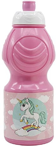 ALMACENESADAN, 4833, Pack vuelta al cole Unicornios; compuesto por botella de agua 400 ml, producto reutilizable, sin BPA