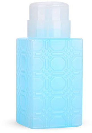 Bombas Dosificadoras, Refillable Pump Dispenser, Hidratantes Faciales Dispensadores de Bomba para Removedor de Esmalte de Uñas, Contenedor Vacío Botellas Dispensadoras de Bomba (Cuadrado Azul)