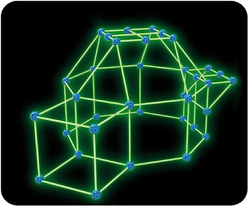 ANAGRE 100 pcs DIY Forts Bauspielzeug | Kids Construction Fort Baukasten | Gebäude Burgen Tunnel Zelt Konstruktionspielzeug | Leuchtend Baukasten Lernspielzeug Geschenk (100)