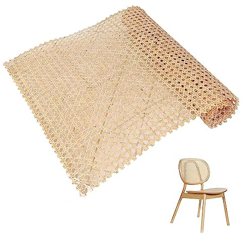 Wiener Geflecht, Rattan Gurtband PE Rattan Geflecht, Handgemachtes Rattan Kunsthandwerk für DIY Möbeldekoration, Wabengeflecht Stuhlflechtrohr, Flechtrohrgewebe (Beige - 60×150 CM)