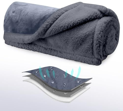 YUNXANIW Hundedecke, für große oder kleine Hunde, Katzendecke/wasserdichte Decke, Hundedecken groß waschbar/Reisedecke/Fleecedecken für Haustiere/Katzendecken (Dark Grey, 60cm*80vm/1pc)