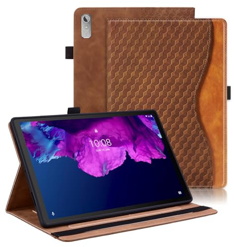 Vkooer Case for Lenovo Tab P11 2nd Gen 11,5 inch 2022 (TB350FU/TB350XU) Leather Folio Cover Lenovo Tab P11 Gen 2 Case with Auto Sleep/Wake Multi Angle Stand - Brown