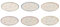 Zafferano Asterisco Piatto Piano in Stoneware, Set 6 Pezzi