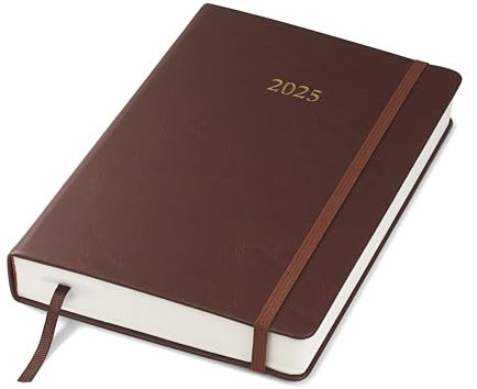 Wykeham's Executive Journal - Tagesplaner 2025 und Terminplaner - Personalisierung verfügbar (Conker, A5)