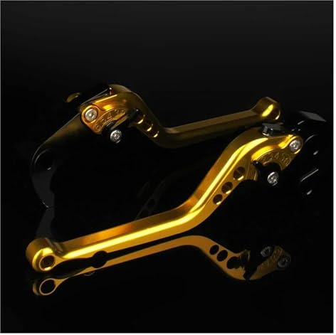 FEILIVCI Bremshebel Für Aprilia SX125 SX 125 2021 Motorrad Kurzer Langer Verstellbarer Bremskupplungshebel(Gold 177mm)