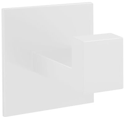 Homovater 304 Edelstahl Handtuchhaken Handtuchhalter,Wasserfest Wandhaken Bademantelhaken für Bad Toilette Küche (Weiß, Selbstklebend)