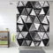 Duschvorhang 90x180cm Schwarz Und Weiß Duschvorhänge Anti-Schimmel Duschrollo für Badewanne, Wasserdicht Duschvorhang Geometrisch Shower Curtains Duschvorhänge mit Ösen und 12 Duschvorhangringen fa351