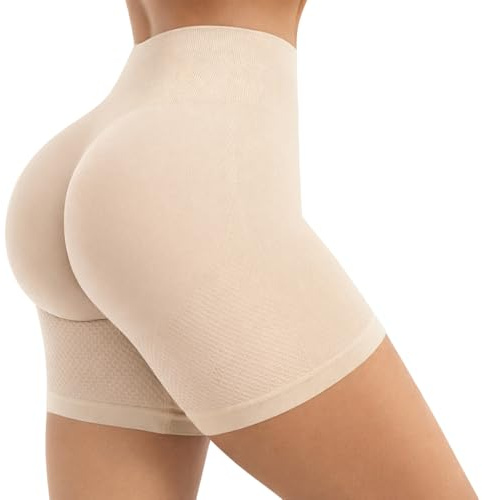 SMILODOX Sport Shorts Damen Amaze Pro Scrunch, Seamless Blickdichte Radlerhose, Unsichtbarer Scrunch-Effekt, V-Shape High Waist Kurze Sporthose, Hoher Bund Biker Shorts für Yoga, Fitness & Gym