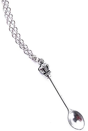 Crown Stainless Steel Spoon Pendant Necklace Fashion Alloy Vintage Ancient Charms Nice Processed