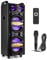 Fenton LIVE2102 Enceinte de soirée Bluetooth avec LEDs RGB - 800 Watts, Micro Inclus, 2X 10 Pouces, Lecteur MP3, Lecteur LCD, Idéal pour Créer Une Ambiance Festive à Toutes Vos Soirées