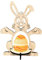 Portauova in legno, portauova di Pasqua | Portauovo in legno con esposizione di Pasqua | Espositore per uova di Pasqua, portauova per soggiorno, camera da letto, casa, scrivania