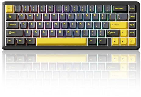 ATTACK SHARK X65 HE Tastiera da Gioco Cablate al 65% con Interruttori Magnetici e Funzione Rapid Trigger, Frequenza di Polling a 8K Hz, Precisione RT di 0,01 mm, Tasti PBT, Driver QMK,RGB(Stella nera)