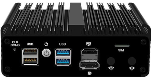 Dozlzyp 4 Port i226 2.5G Firewall Micro Appliance, Fanless Firewall Mini PC Alder Lake-N N100, HDMI, DP, 4xUSB, AES-NI VPN Router Support pfsense Openwrt, WiFi Slot, Barebone
