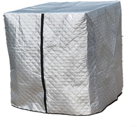 HomeVortex Oxford Cloth IBC Tote Cover 120x100x116cm Heavy Duty PVC Tank Protection Hood with Cotton Insulation for Water Storage Rain Black Silver (sliver)