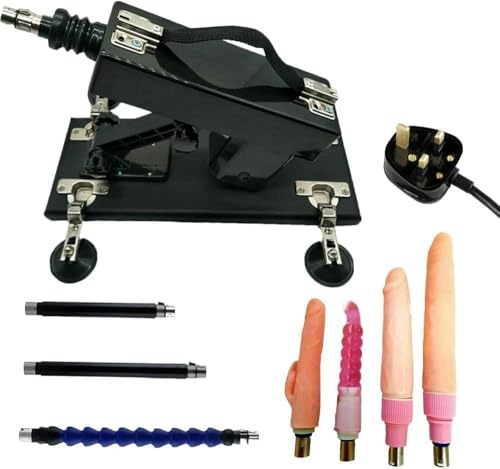 Portable Sex Machine 4 Dildo Sex Toy 3 Extension Pole UK Plug Luxury Gift