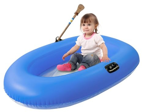 Gommone Gonfiabile,Canotto Trasparente Con Fondo Trasparente | Barca Da Pesca E Relax 160 X 110 Cm Per Laghi Fiumi E Passeggiate, Capacità 80 Kg