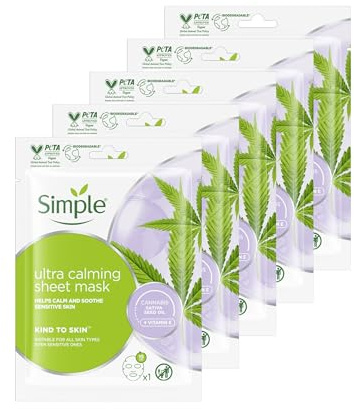 Simple Ultra Calming Hemp Sheet Mask x5