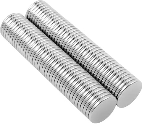 80Pcs Adhesive Magnets, Small Stick On Magnets Self Adhesive for Fridge, Crafts, Office, 1 * 10mm Round Strong Magnetic Dots with Adhesive Backing
