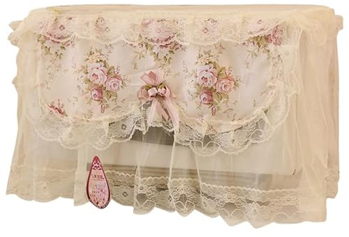 Operitacx Microwave Dust Cover 19.69X11.81 Inch Lace Fabric Protective Microwave Oven Cover Decorative Cloth for Home Kitchen Appliances