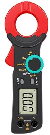Medidor De Pinza Digital Prueba Corriente Fuga Profesional 20 MA ~ 60 A Detección Fugas Precisión 0.01 A Rango Automático