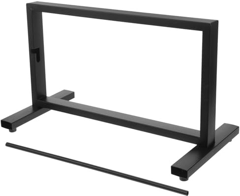 ifundom Schwarzer Bastelbandhalter aus Verschleißfestem Eisen Kompakter Geschenkband Organizer für Tisch und Wand für Geschenkverpackung und Bastelmaterialien