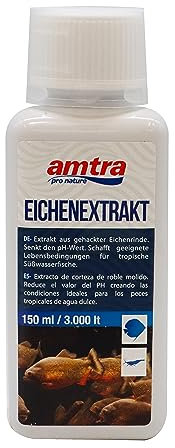Amtra Eichen Extrakt Tropicalizer für Süßwasseraquarien senkt auf natürliche Weise den pH-Wert des Wassers mit Spurenelementen für tropische Aquarien, 150 ml (deutsch)