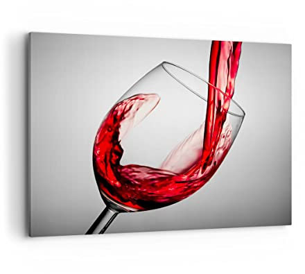 Bilder auf Leinwand 100x70cm Leinwandbild mit Rahmen Trinken glas wein Groß Wanddeko Bild Schlafzimmer Küche Deko Wandbilder Dekoration Wohnzimmer Wall Decor Canvas Wand Kunstdruck Art AA100x70-2258