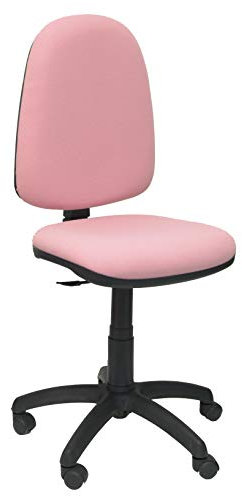 Piqueras y Crespo 04CP - Silla de Oficina ergonómica, Asiento y Respaldo tapizados en Tejido Bali, Color Rosa pálido