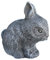 STEINFIGUREN SPICKER Steinfigur Hase Zwergkaninchen, 104/1 Gartenfigur Steinguss Tierfigur Basaltgrau