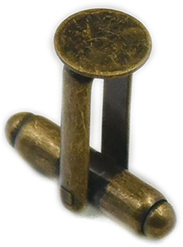 fujiyuan 10 PCS 8 mm 5/40,6 cm Manschettenknöpfe Kupfer Pad rund blanko Manschettenknöpfe Nickel Bronze Nickel schwarz, Kupfer, bronze, 8mm 5/16
