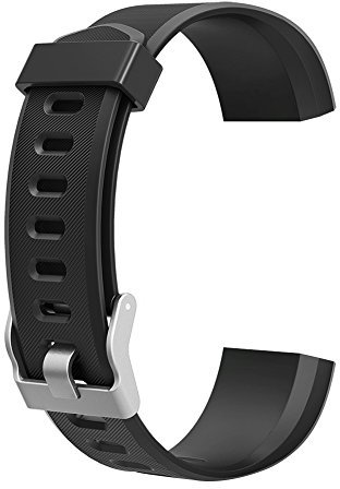 Demiawaking Armband Ersatz Zubehör für ID115Plus HR Smart Watch (Schwarz)