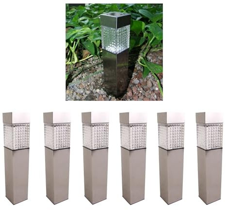 BURI 6X Solar Gartenwegeleuchte 27,7cm LED Gartenlampe Solarleuchte Außenleuchte Deko