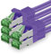 1aTTack.de Câble Réseau Cat7 Cat 7 10 GB/s - 5x 1,5m - RJ45 Ethernet LAN DSL Routeur Modem - Violet