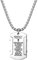 Cupimatch Dog Tag Herren Hundemarke mit Bibel Gravur Kette Halskette Anhänger für Männer Man Erkennungsmarke Edelstahl Jungen 60cm, Silber