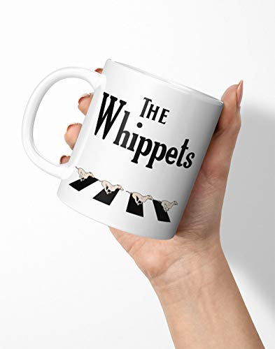 BLAK TEE The Abbey Whippets Crossing The Road Porcelain Coffee and Tea Mug 330 ml