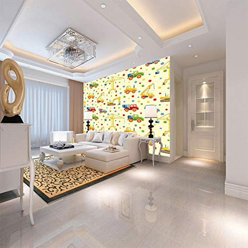 Papier Peint Panoramique Tapisserie Murales Adhesif 3D Mur Tracteur 150Cmx100Cm Luxe Minimaliste Léger Papier Peint Chambre Enfant Adulte Poster Geant Mural.